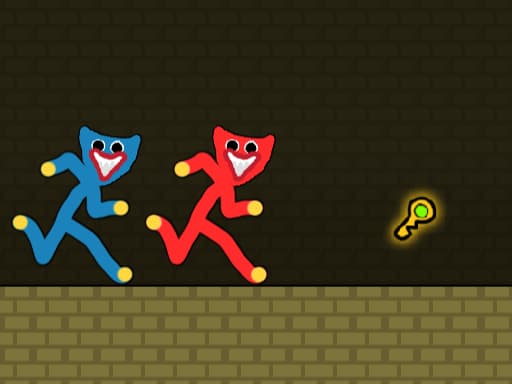 Red and Blue Stickman Huggy - play online