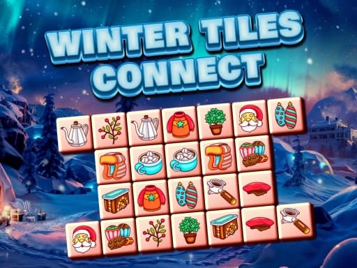 Winter Tile Connect - puzzles game