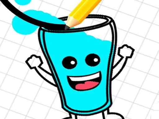 Happy Glass : Fill the Glass by Draw Lines - play online